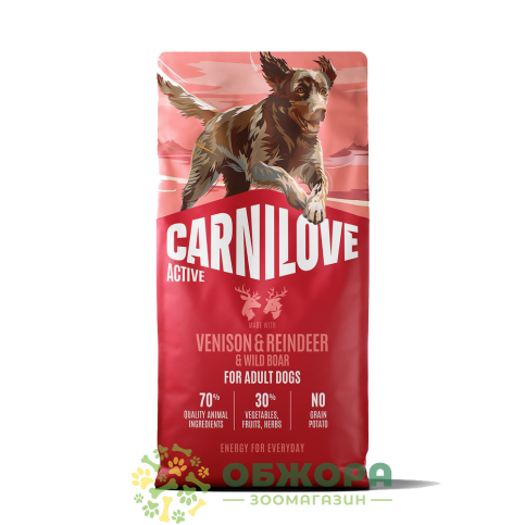 Carnilove GF Venison, Reindeer, Wild Boar беззерновий сухий корм для собак, оленина і дикий кабан_2