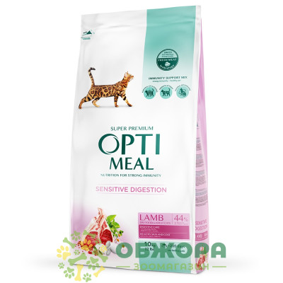 Optimeal Sensitive Digestion Lamb сухий корм для котів з чутливим травленням, з ягням_2