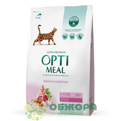 Optimeal Sensitive Digestion Lamb сухой корм для котов с чувствительным пищеварением, с ягненком_1