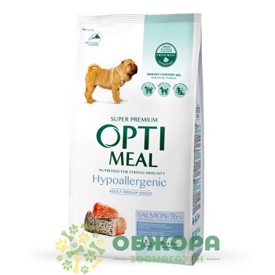 Optimeal Hypoallergenic Medium, Large Salmon сухий корм для собак середніх та великих порід, гіпоалергенний, з лососем