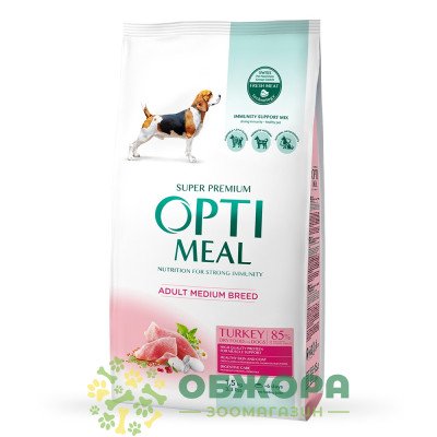 Optimeal Medium Turkey сухой корм для собак средних пород, с индейкой