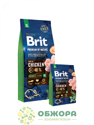 Brit Premium XL Chicken сухий корм для собак гігантських порід, з куркою_2