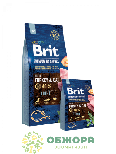 Brit Premium Light Turkey сухий корм для собак, контроль ваги з індичкою_2