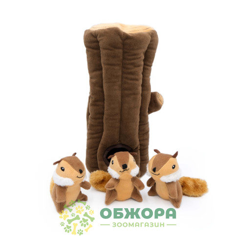 Zippy Burrow 3 Chipmunks плюшеві білки для собак_1