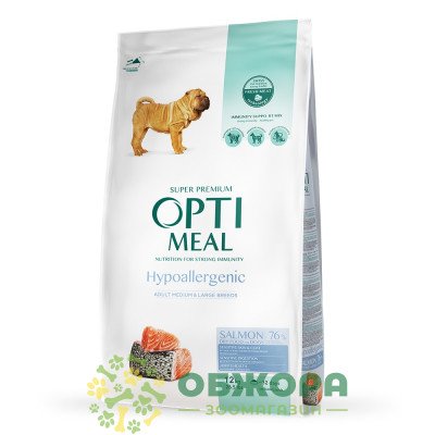Optimeal Hypoallergenic Medium and Large Breed Salmon_2