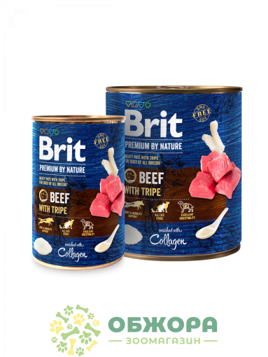 Brit Premium Beef, Tripe влажный корм для собак, паштет с говяжьей и потрохами_2