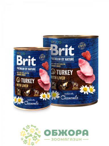 Brit Premium Junior Turkey влажный корм для юниоров, паштет из индейки и печени_2