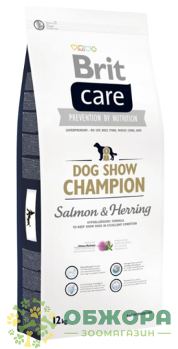 Brit Care GF Show Champion Salmon, Herring беззерновой сухой корм для выставочных собак, с лососем и селедкой_1