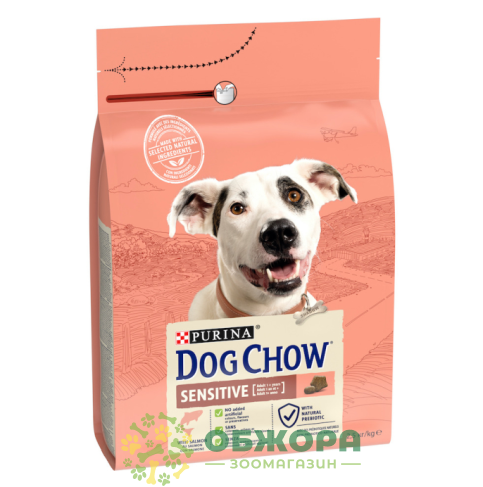 Dog Chow Sensitive Salmon сухой корм для собак с чувствительным пищеварением, с лососем
