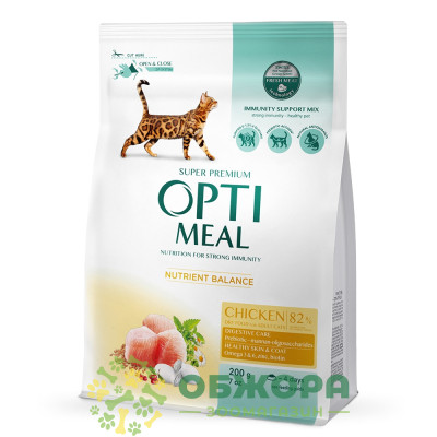 Optimeal Nutrient Balance Chicken сухий корм для котів, з куркою