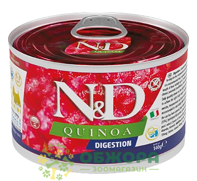 Farmina N&D Quinoa GF Digestion Mini Lamb беззерновой влажный корм для собак миниатюрных пород с чувствительным пищеварением, паштет с ягненком и киноа