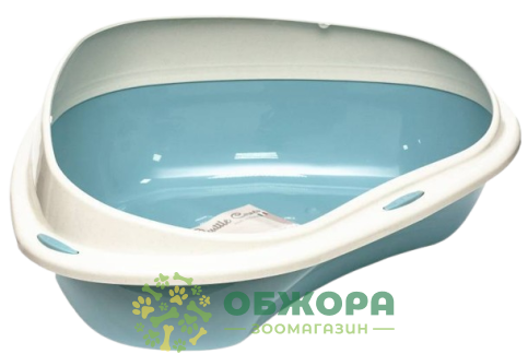 Georplast Shuttle Corner кутовий туалет для котів, з бортиками_3