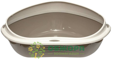 Georplast Shuttle Corner кутовий туалет для котів, з бортиками_2