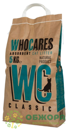 WhoCares Classic бентонітовий поглинаючий наповнювач для котячого туалету