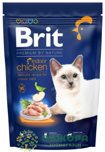 Brit Premium Indoor сухий корм для котів, що мешкають у приміщенні, з куркою_2