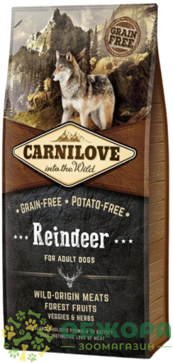 Carnilove GF Reindeer беззерновий сухий корм для собак, з оленем_1