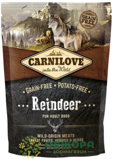 Carnilove GF Reindeer беззерновий сухий корм для собак, з оленем