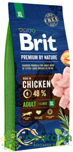 Brit Premium XL Chicken сухий корм для собак гігантських порід, з куркою_1