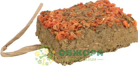 Trixie 60146 глиняний камінь для гризунів, з морквою