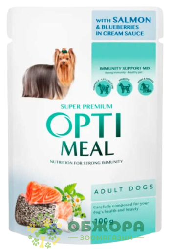Optimeal Salmon вологий корм для собак, в соусі з лососем