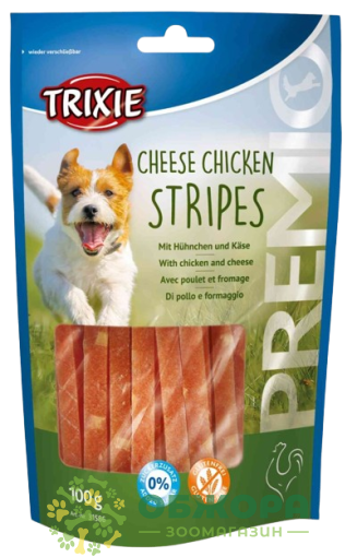 Trixie 31586 Grain Free Premio Chicken Cheese Stripes
