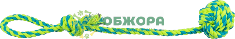 Trixie м'яч для собак, із каната на мотузці_1