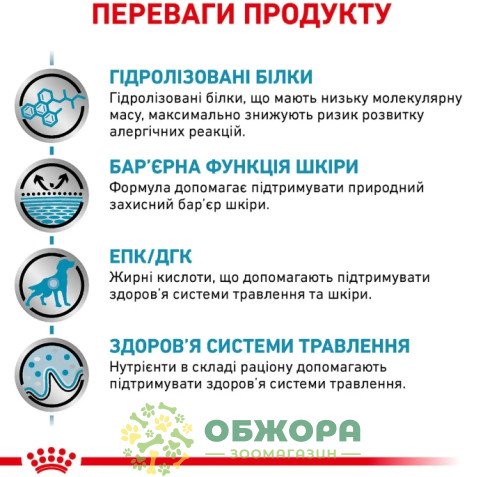 Royal Canin Hypoallergenic сухий корм для собак гіпоалергенний_3