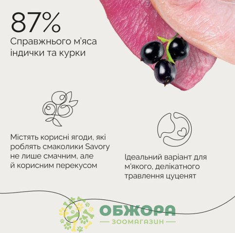 Savory Grain Free Puppy Turkey лакомство для щенков, джерки монетки с индейкой_4