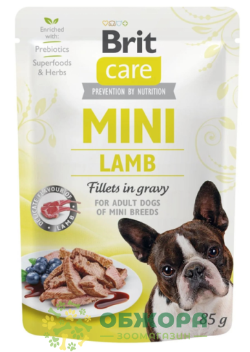Brit Care Mini Lamb вологий корм для собак мініатюрних порід, в соусі з ягням