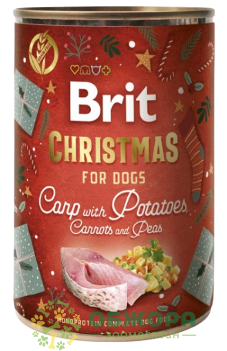 Brit Care GF Christmas Carp беззерновий вологий корм для собак, паштет з коропом та картоплею