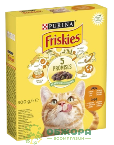 Friskies Chicken сухий корм для котів, з куркою та овочами