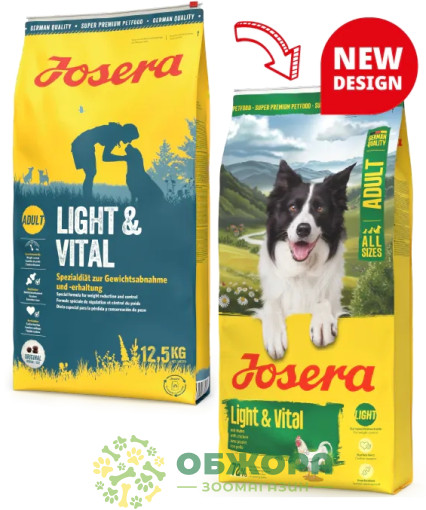 Josera Light, Vital сухой корм для собак, контроль веса