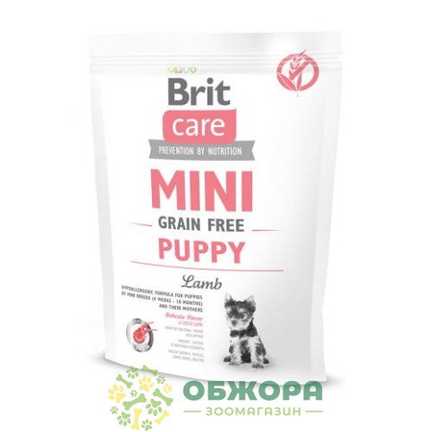 Brit Care GF Puppy Mini Lamb беззерновий сухий корм для цуценят мініатюрних порід, гіпоалергенний, з ягням