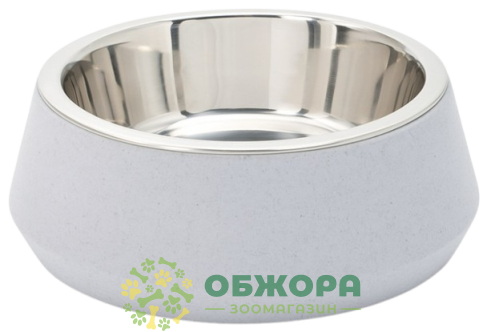 Swastic Stone миска для собак та котів, бамбукова, біла