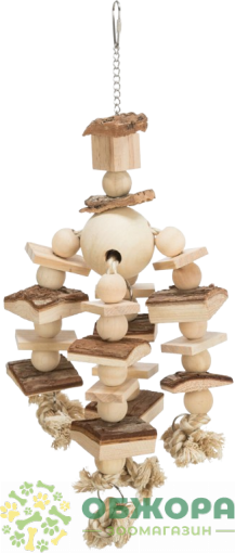 Trixie 58986 вертикальная игрушка для птиц, деревянная