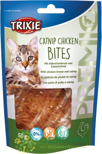Trixie 42742 Grain Free Premio Catnip Chicken Bites